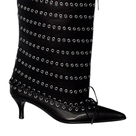 LEVNE Lace Up Knee High Boots