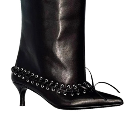 LEVNE Lace Up Knee High Boots