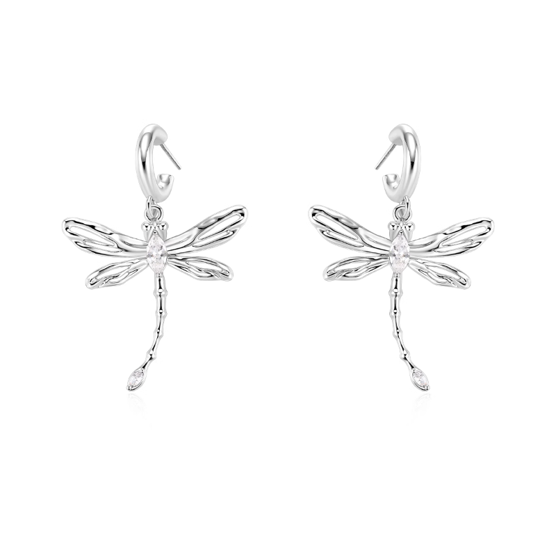 LINUS Diamante Dragonfly Earrings - Pair