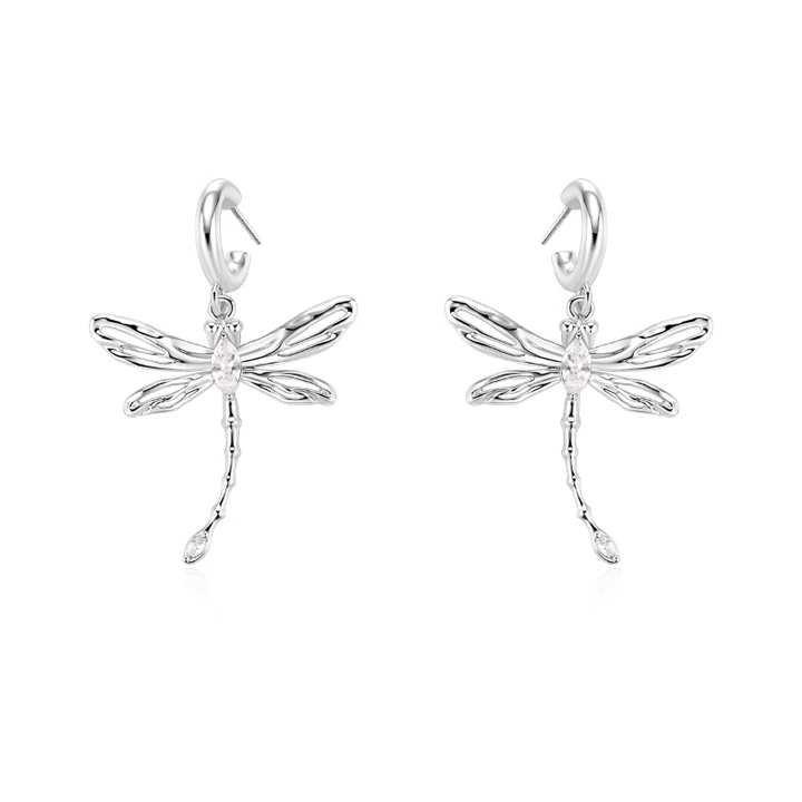 LINUS Diamante Dragonfly Earrings - Pair