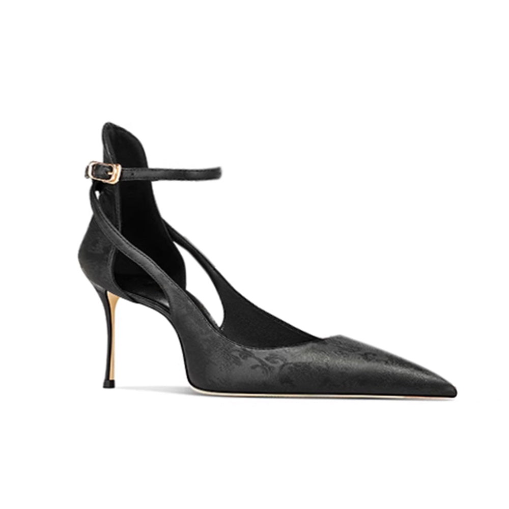 LOVRE Cut Out Mid Heel Sandals - 6cm