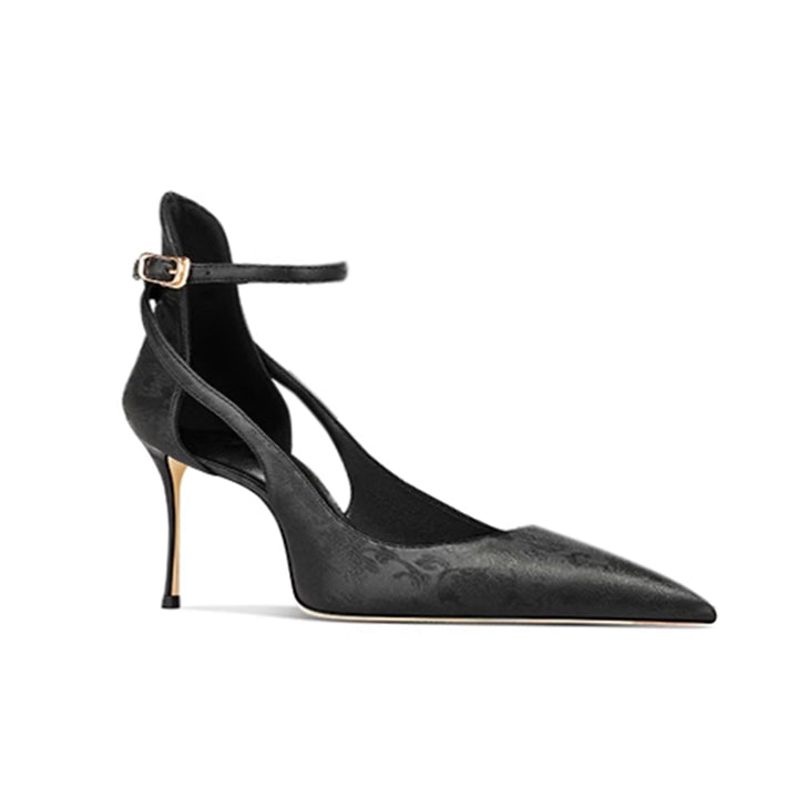 LOVRE Cut Out Mid Heel Sandals - 6cm