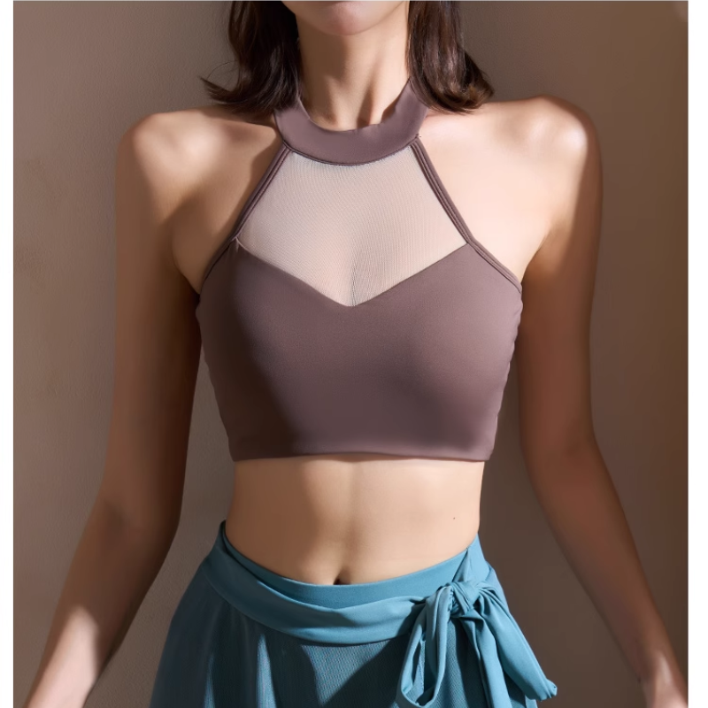 LUCRI Yoga Pilates Cut Out Fitted Sports Bra