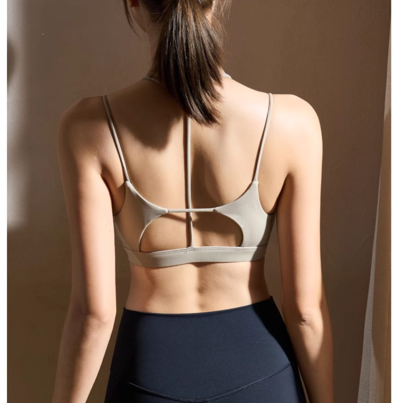 LVATE Yoga Pilates Deep V Fitted Sports Bra