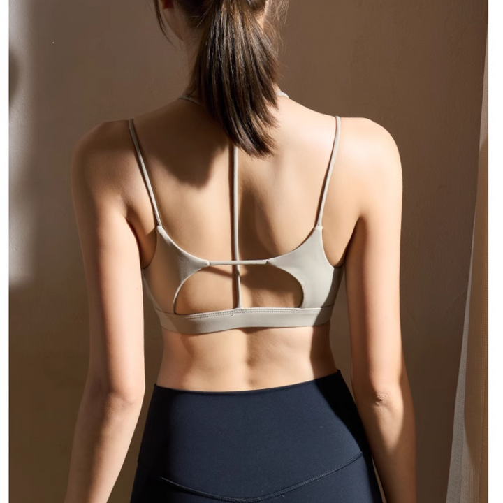 LVATE Yoga Pilates Deep V Fitted Sports Bra
