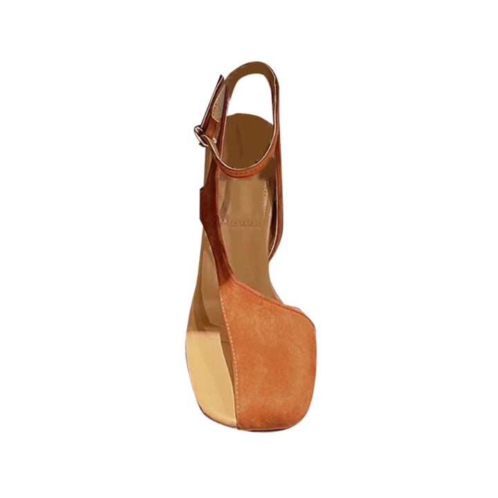 MATYI Ankle Strap Sculptured Heel Sandals