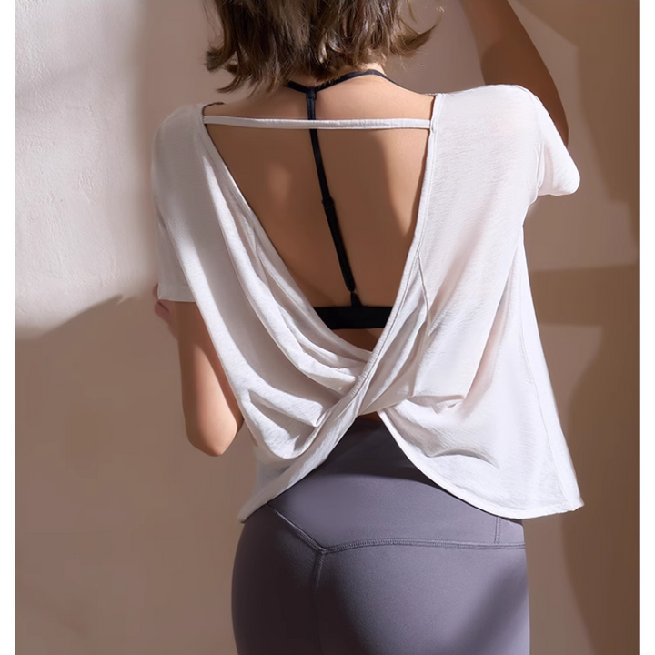 MAVXI Yoga Pilates Backless Fitted Fitness Top