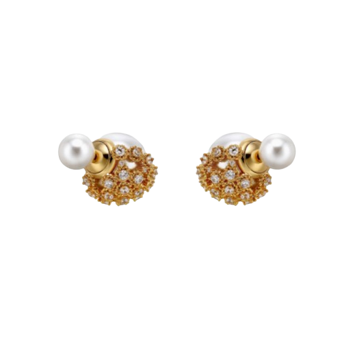 MCAVE Diamante And Pearl Earrings - Pair