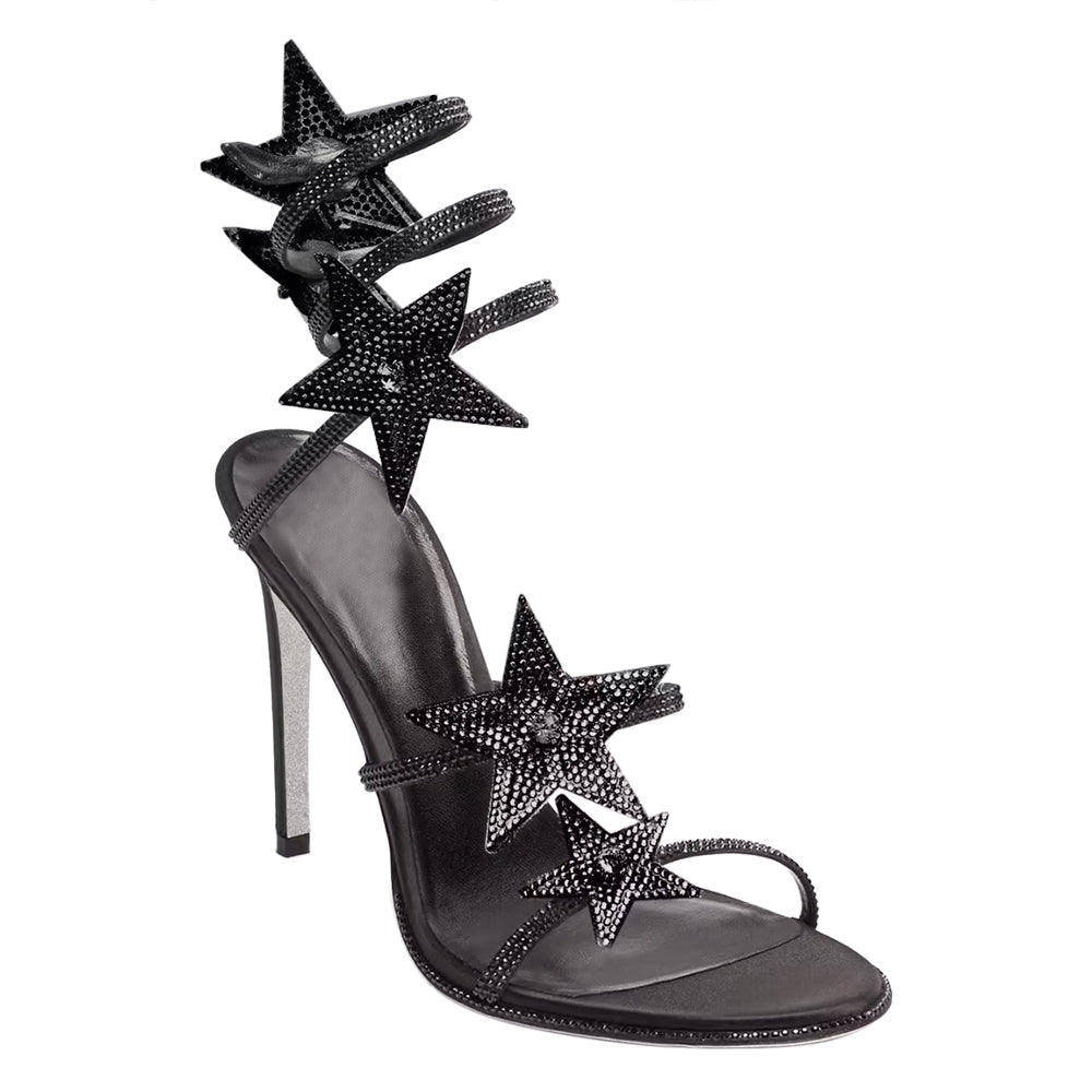 MERYE DIAMANTE WRAP HIGH HEEL SANDALS