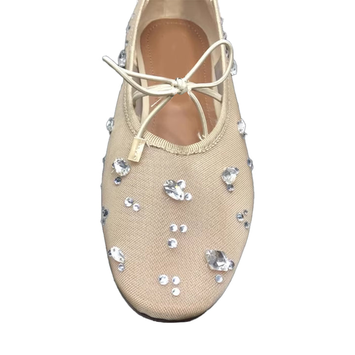 MEUCH Diamante Mesh Ballet Shoes