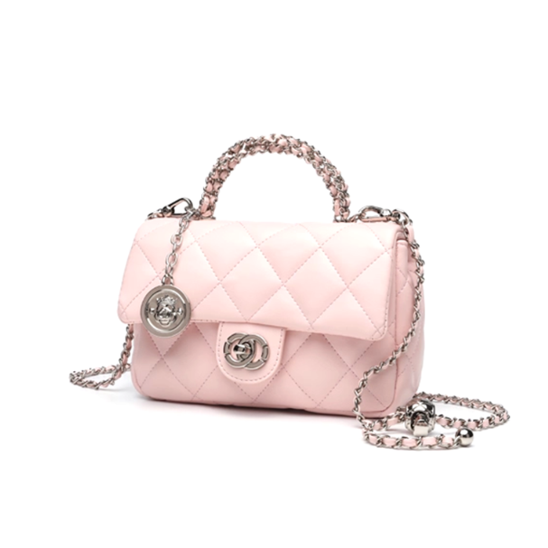 MEVAN Metal Lock Quilted Cross Body Bag