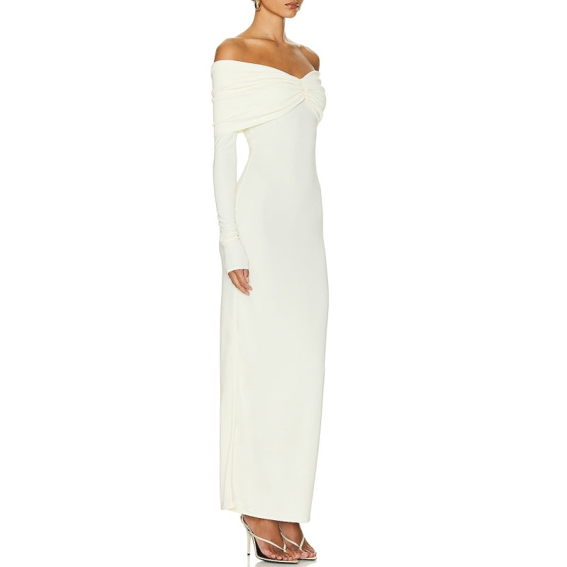 MIUNE Off-Shoulder Evening Dress Gown