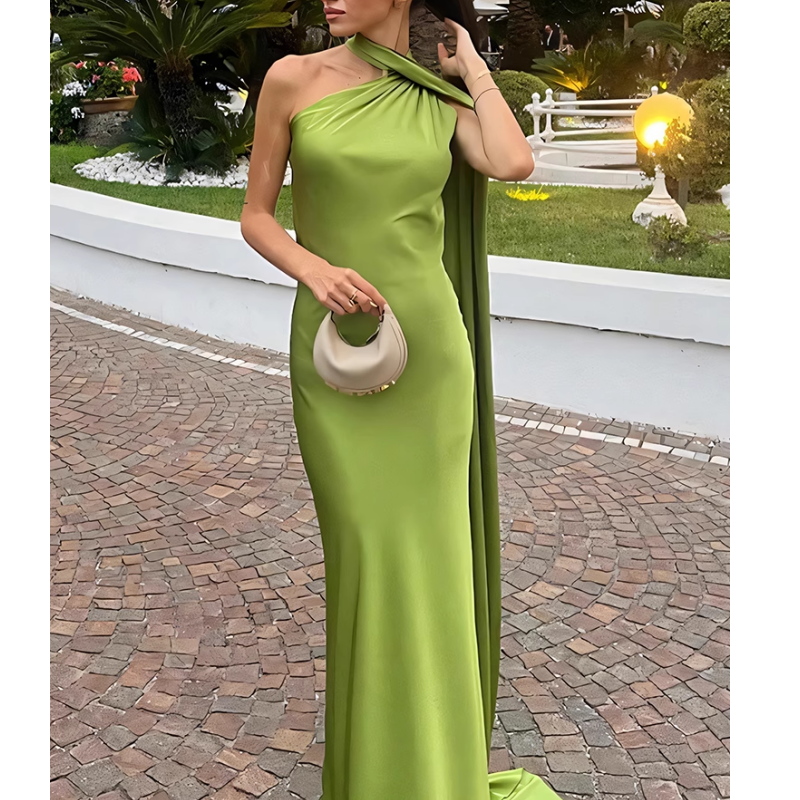 MNUDA Strap Maxi Evening Dress Gown