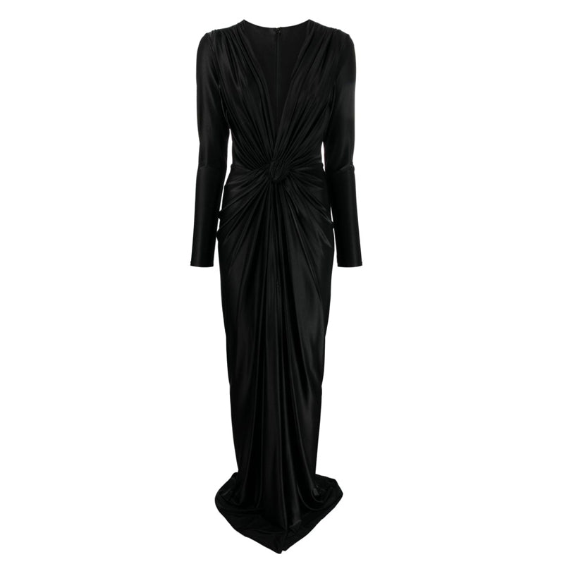 MUIVA Deep V Evening Dress Gown