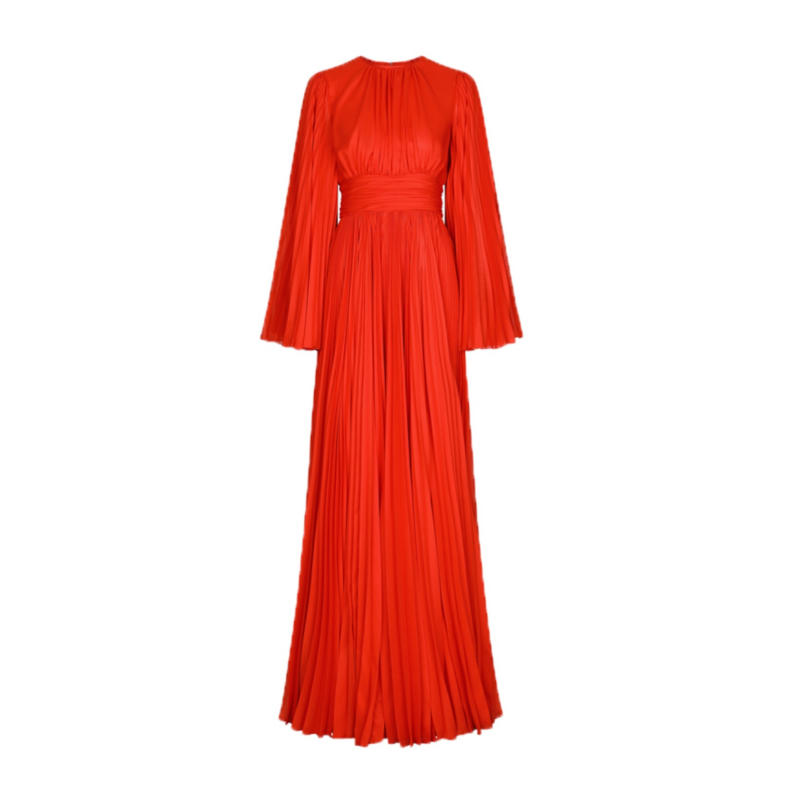 MUIVE Fold Detailed Evening Dress Gown