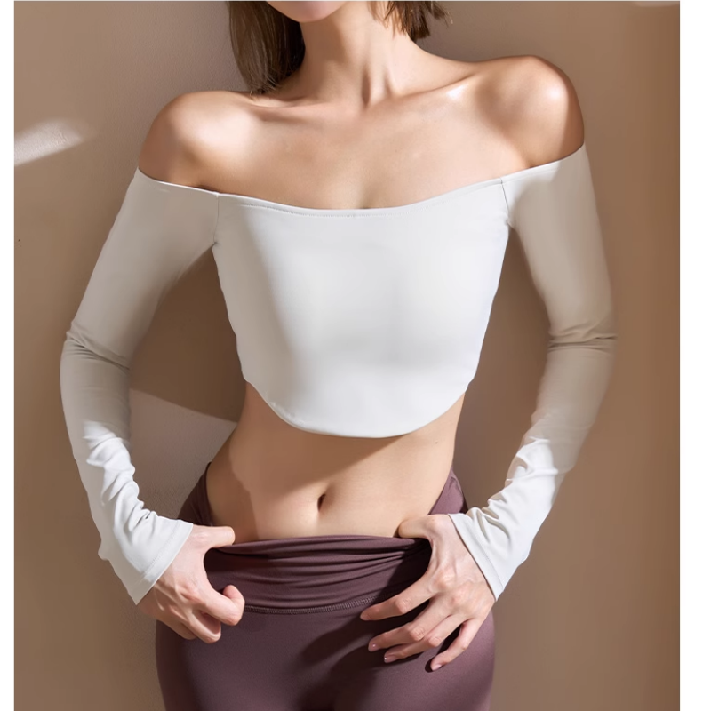 Off the shoulder yoga tops sale