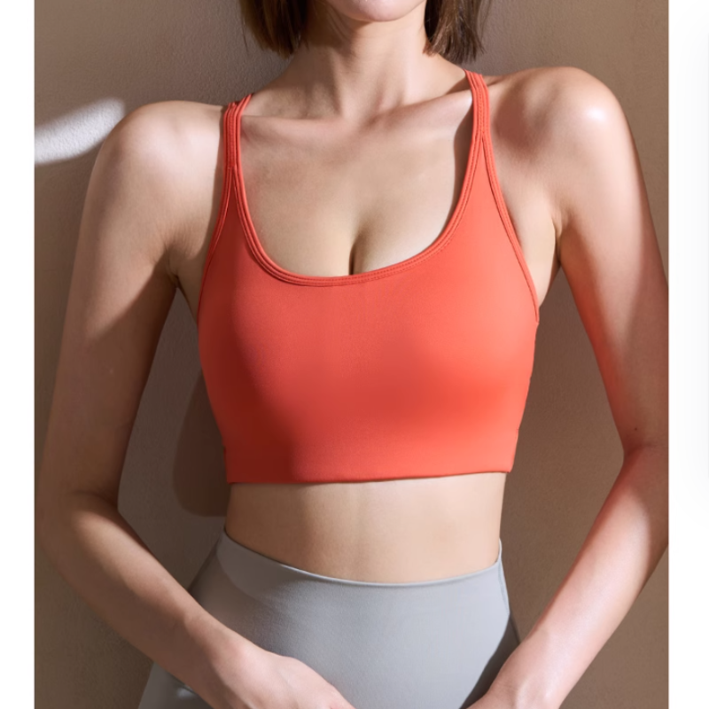 MUVCI Yoga Pilates Back Cross Fitted Sports Bra