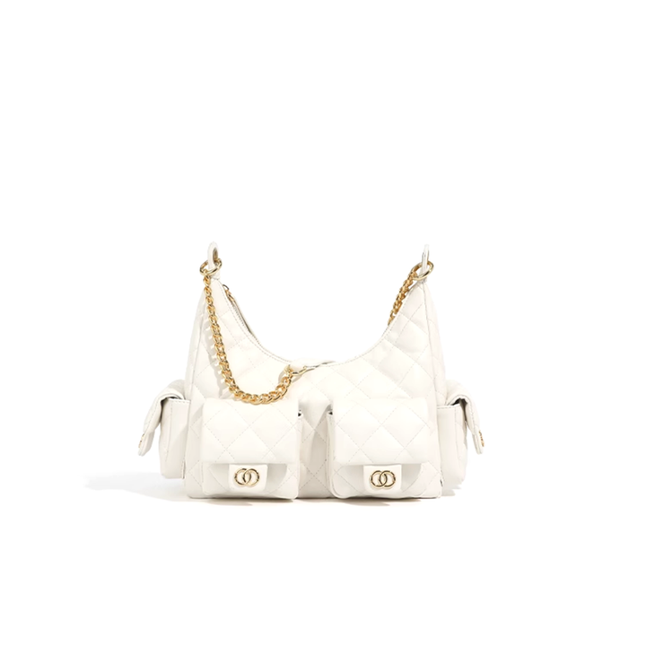 NACVI Quilted Pocket Cross Body Bag