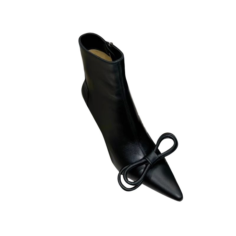 NATIY Bow High Heel Ankle Boots