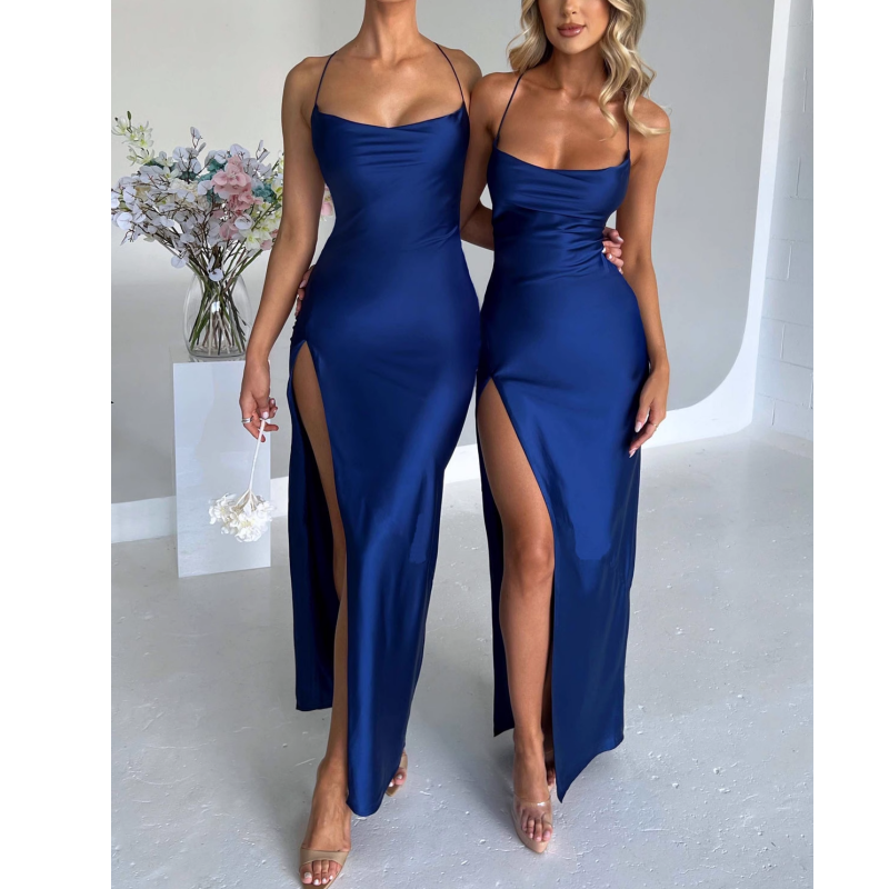NEEDI Lace Up Evening Dress Gown