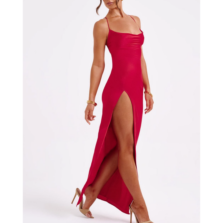 NEEDI Lace Up Evening Dress Gown