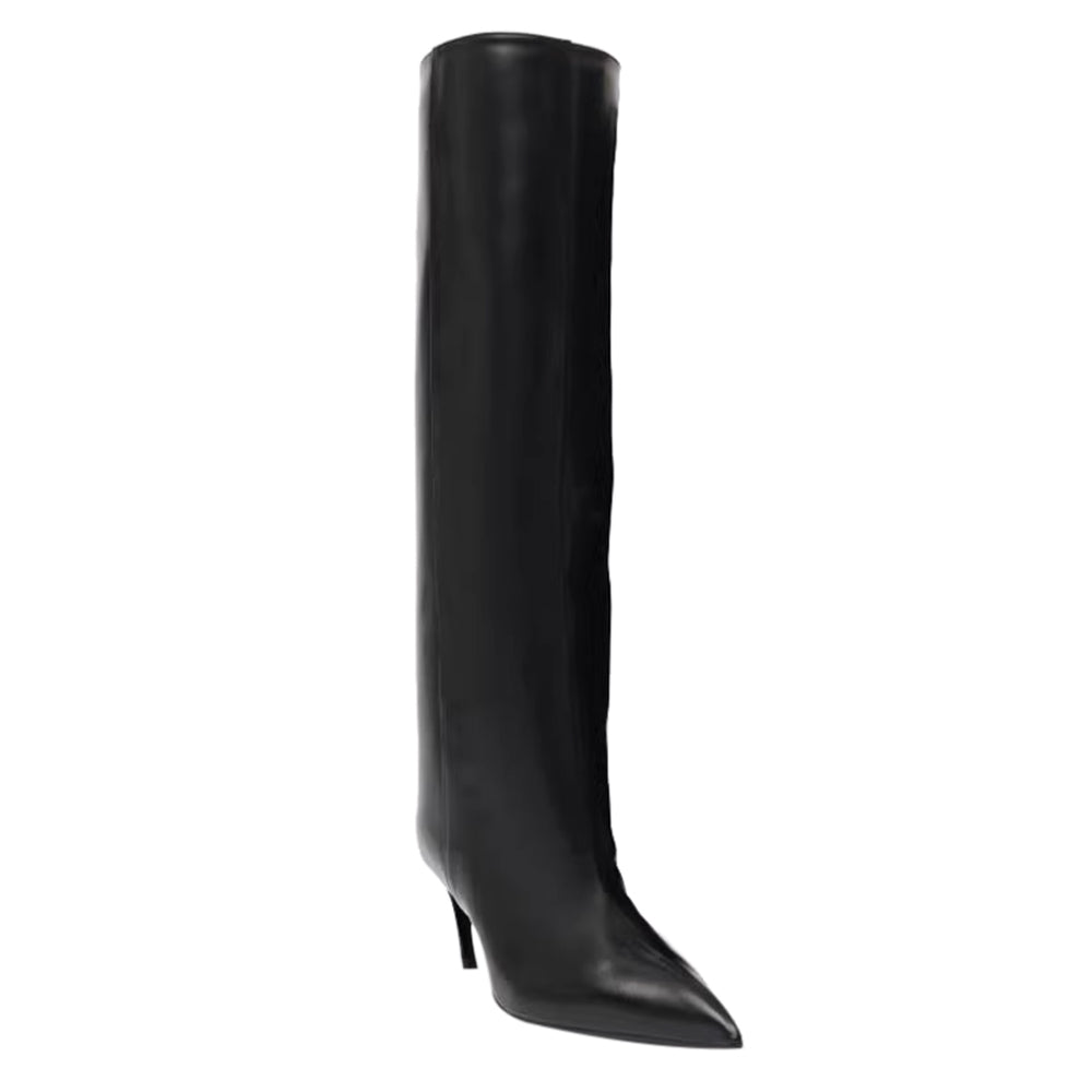 NEHRA Curved Heel Knee High Boots