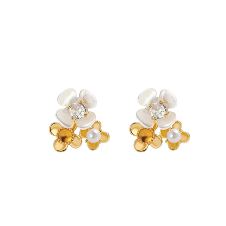 NEMTA Flower Ear Studs Earrings - Pair
