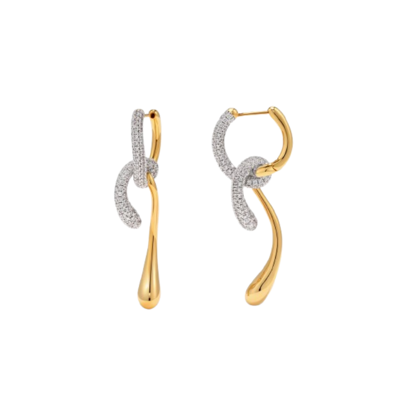 NETCE Diamante Long Earrings - Pair