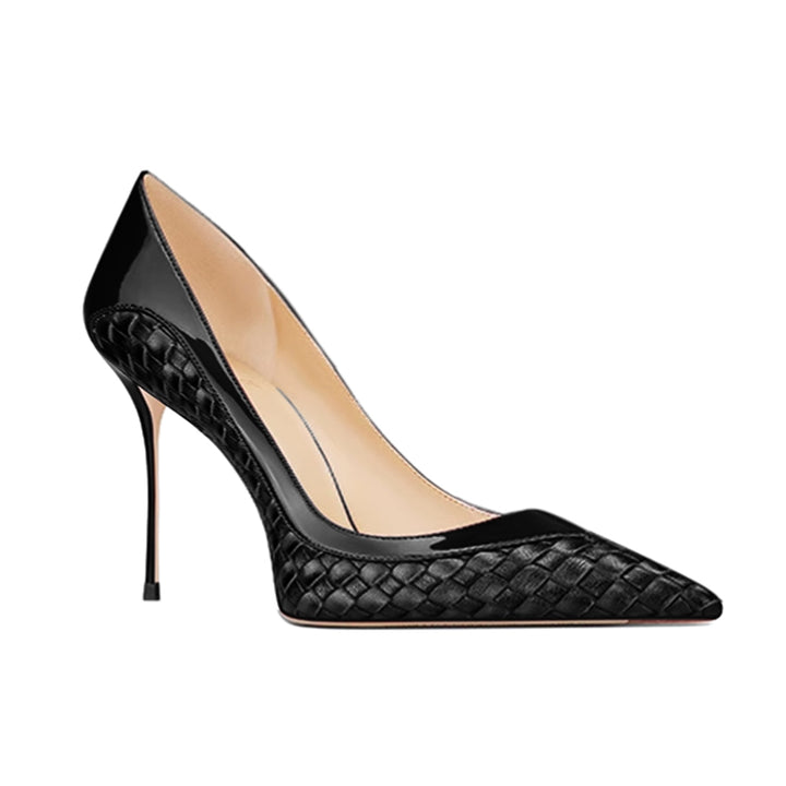 NETCU Braided Mid Heel Pumps - 8cm