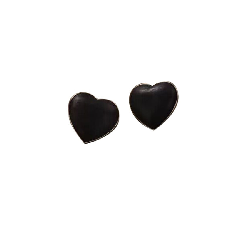 NETUI Heart Ear Studs Earrings - Pair