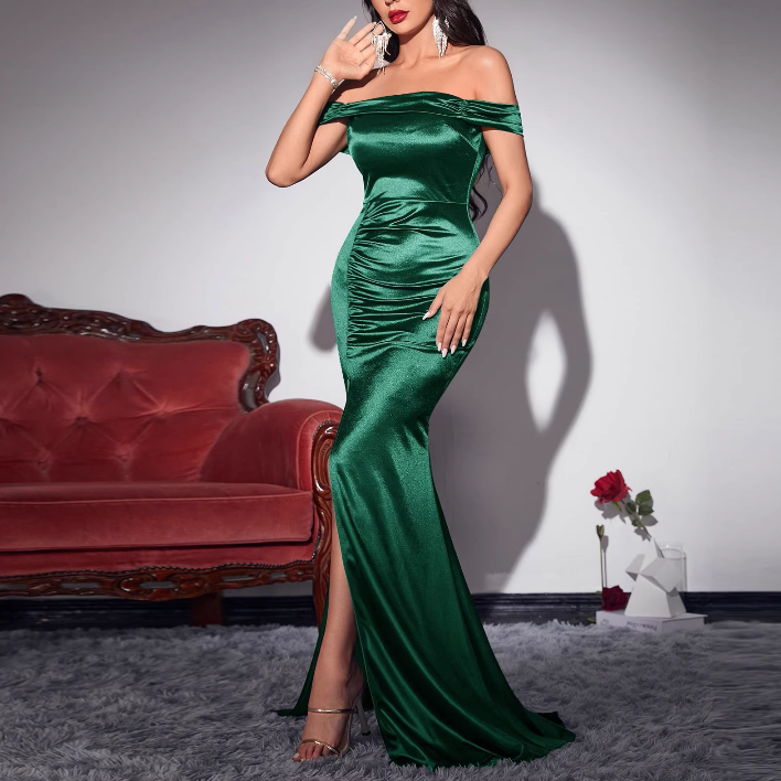 NEVDO Off-Shoulder Slip Evening Dress Gown