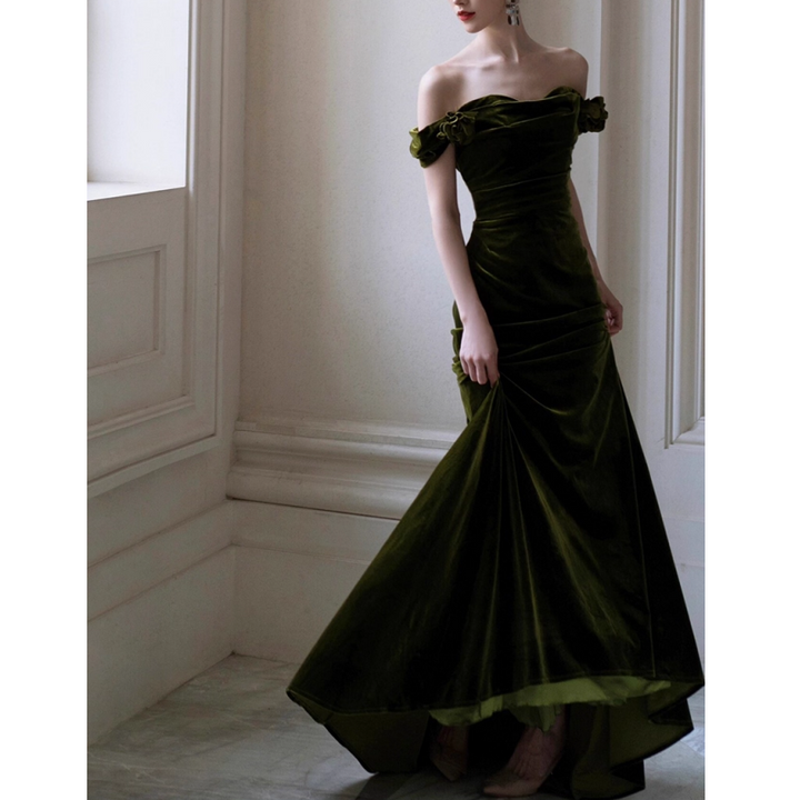 NEVVU Off-Shoulder Maxi Evening Dress Gown