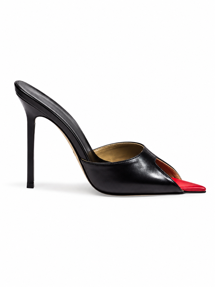 NOIR Rouge Blade Mule Heels