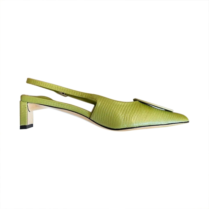 NOSKI Asymmetric Kitten Heel Sandals