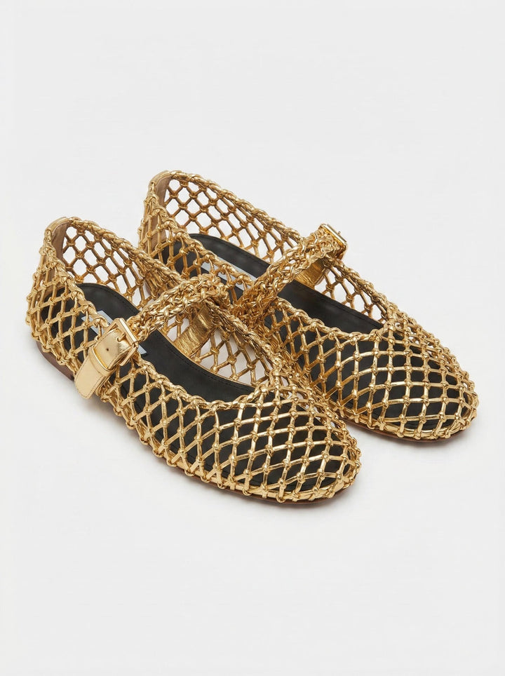 NOVIE MESH FLAT BALLET SHOES