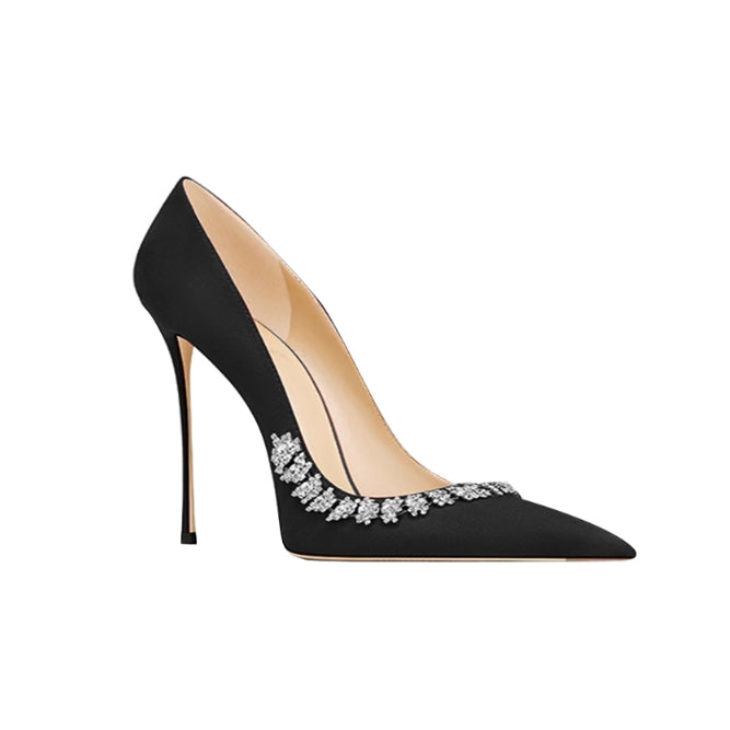 NOVKI Diamante Mid Heel Pumps - 8cm