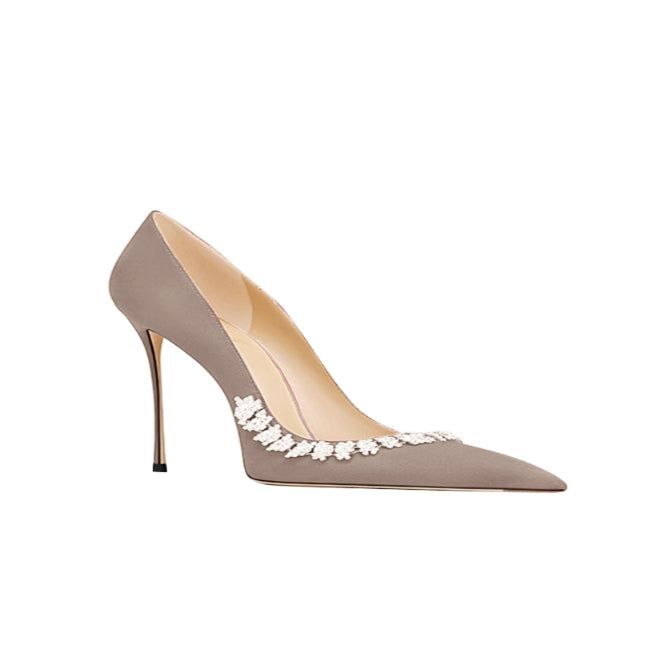 NOVKI  Diamante Mid Heel Pumps - 6cm