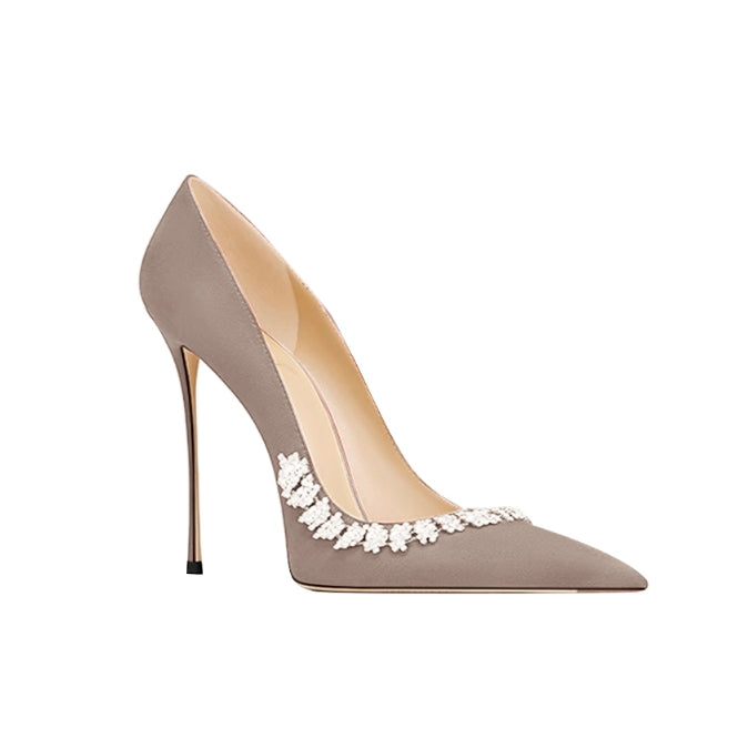 NOVKI Diamante Mid Heel Pumps - 8cm