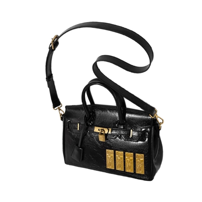NUCSI Metal Lock Tote Bag