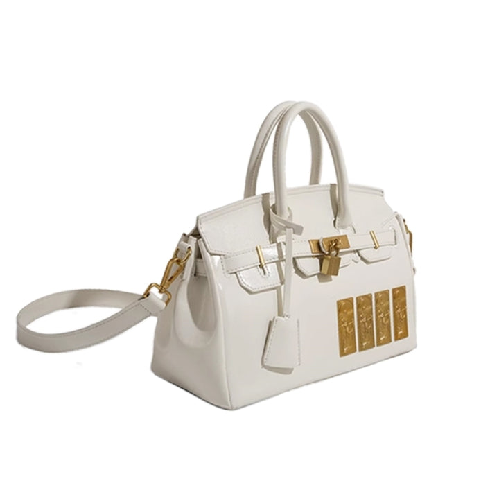 NUCSI Metal Lock Tote Bag