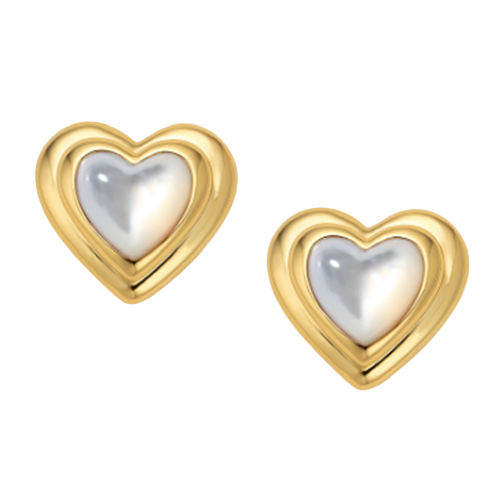 NUCVO Heart Ear Studs Earrings - Pair