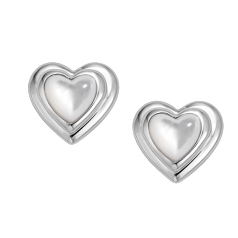 NUCVO Heart Ear Studs Earrings - Pair