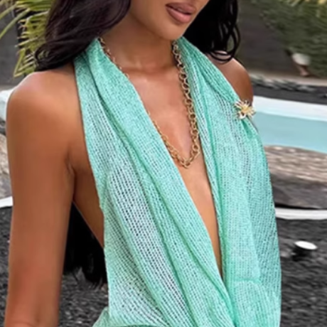 NUDLG Deep V Mini Dress