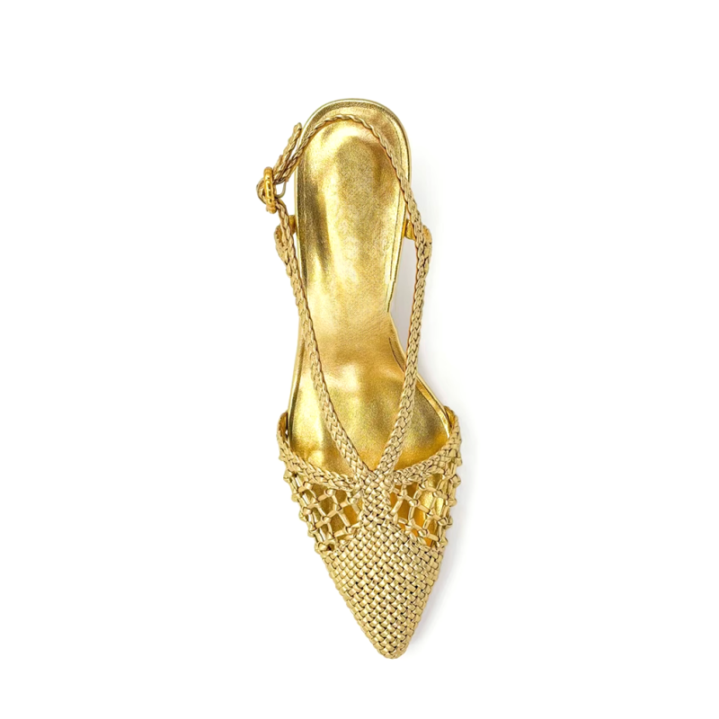 NULAI Cut Out Kitten Heel Sandals - 5.5cm