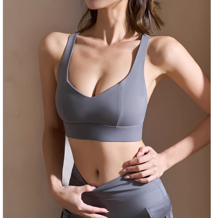 NULLK Yoga Pilates Cut Out Fitted Sports Bra