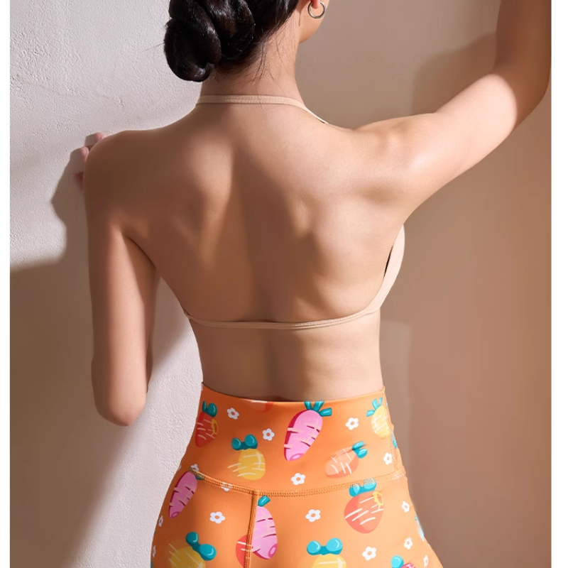 NUSAV Yoga Pilates Backless Fitted Sports Bra