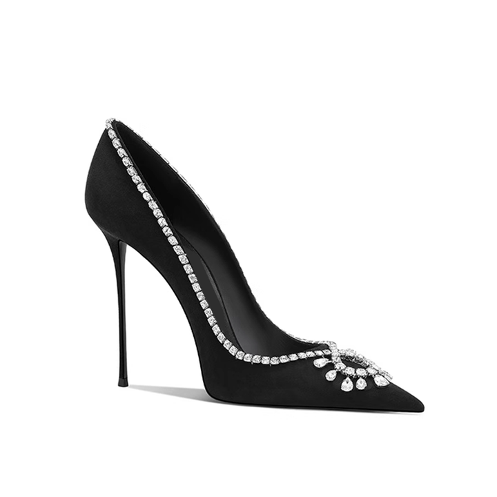 NUSKI Diamante High Heel Pumps - 10cm