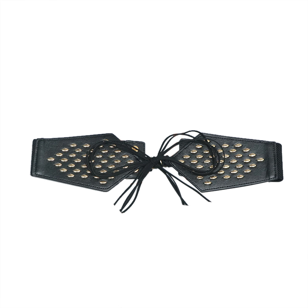 NUVCA Studded Lace Up Girdle Belt