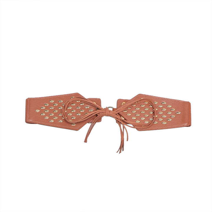 NUVCA Studded Lace Up Girdle Belt