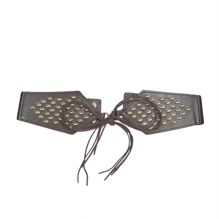 NUVCA Studded Lace Up Girdle Belt